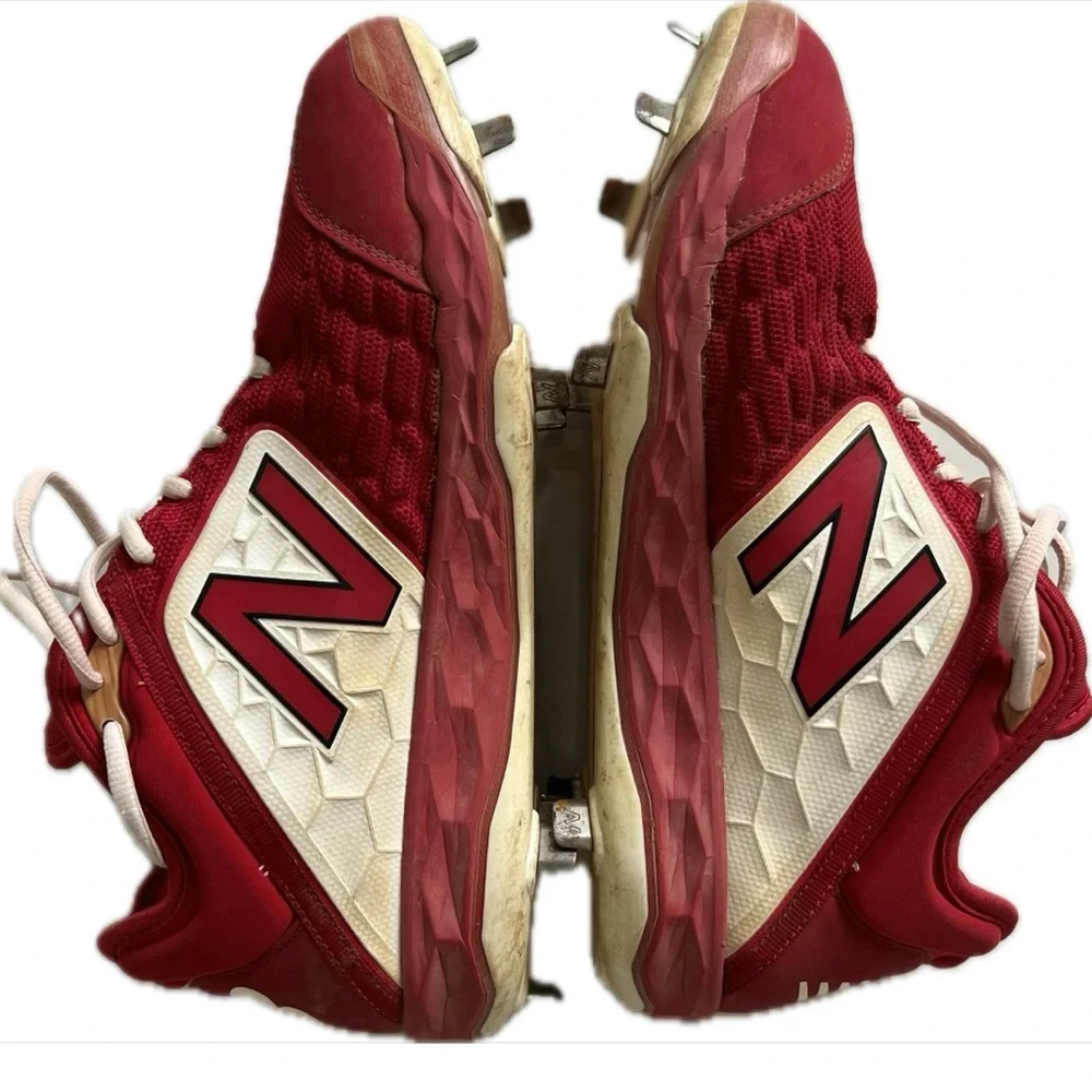 New Balance L3000TR4 Men's METAL Baseball Cleats RED WHITE Size 10 - Picture 5 of 6
